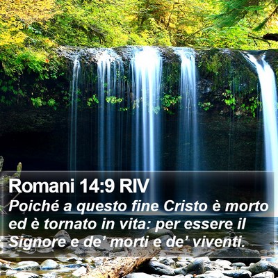 Romani 14:9 RIV Bible Verse Image