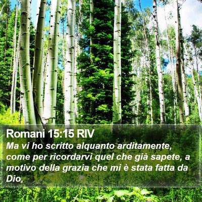 Romani 15:15 RIV Bible Verse Image