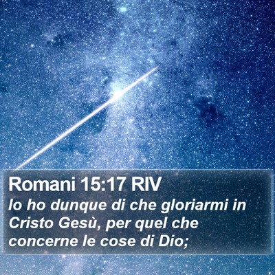 Romani 15:17 RIV Bible Verse Image