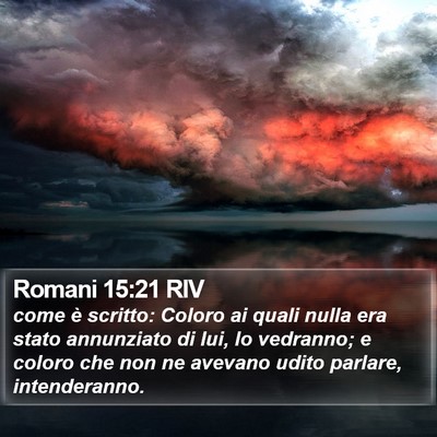 Romani 15:21 RIV Bible Verse Image