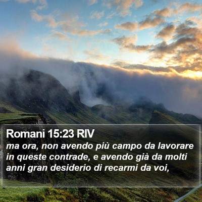 Romani 15:23 RIV Bible Verse Image
