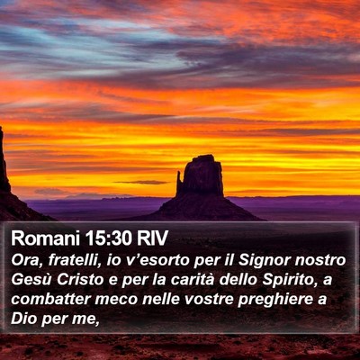 Romani 15:30 RIV Bible Verse Image