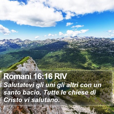 Romani 16:16 RIV Bible Verse Image
