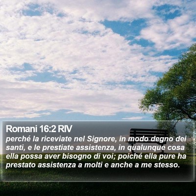 Romani 16:2 RIV Bible Verse Image
