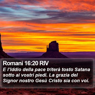Romani 16:20 RIV Bible Verse Image