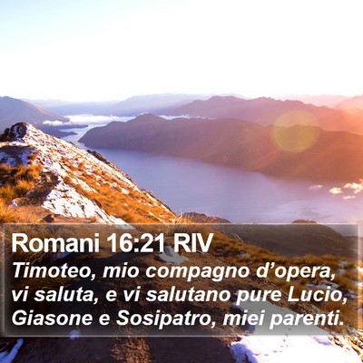 Romani 16:21 RIV Bible Verse Image