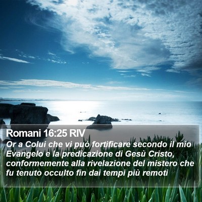 Romani 16:25 RIV Bible Verse Image