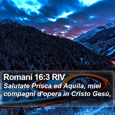 Romani 16:3 RIV Bible Verse Image