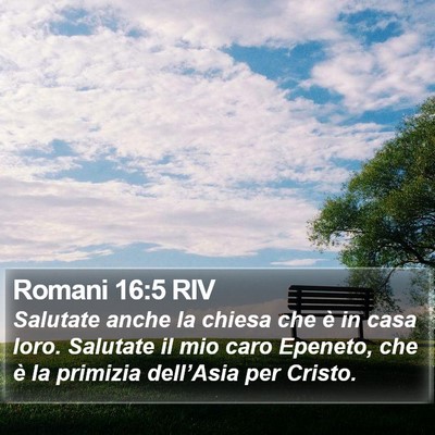 Romani 16:5 RIV Bible Verse Image