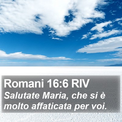 Romani 16:6 RIV Bible Verse Image