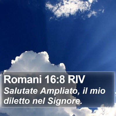 Romani 16:8 RIV Bible Verse Image
