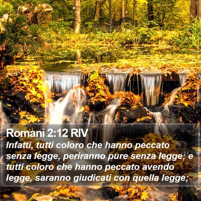 Romani 2:12 RIV Bible Verse Image