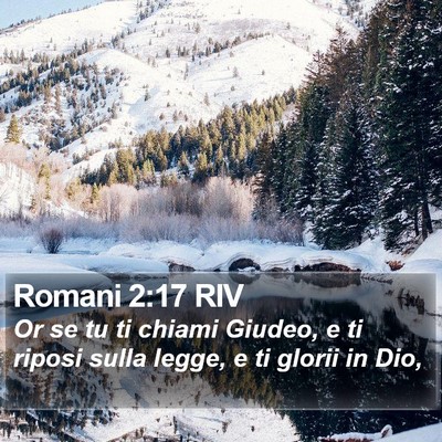 Romani 2:17 RIV Bible Verse Image