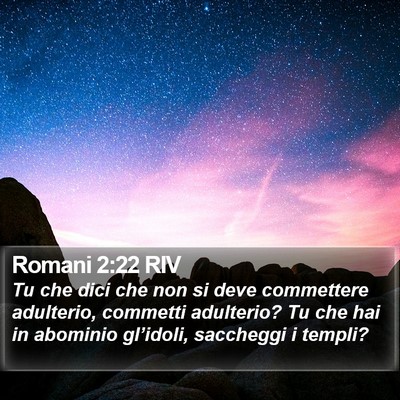 Romani 2:22 RIV Bible Verse Image