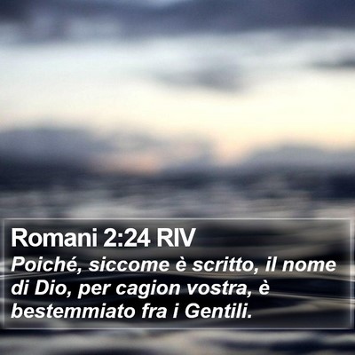 Romani 2:24 RIV Bible Verse Image