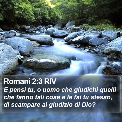 Romani 2:3 RIV Bible Verse Image