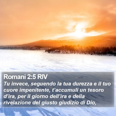 Romani 2:5 RIV Bible Verse Image