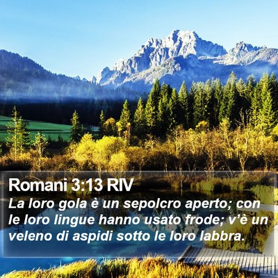Romani 3:13 RIV Bible Verse Image