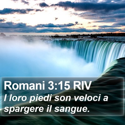 Romani 3:15 RIV Bible Verse Image