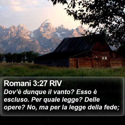 Romani 3:27 RIV Bible Verse Image