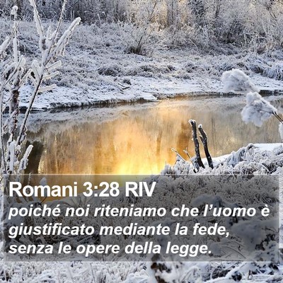 Romani 3:28 RIV Bible Verse Image