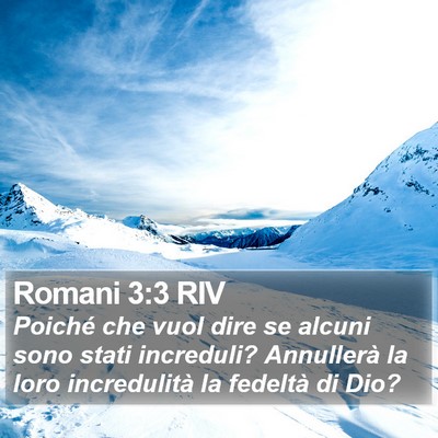 Romani 3:3 RIV Bible Verse Image