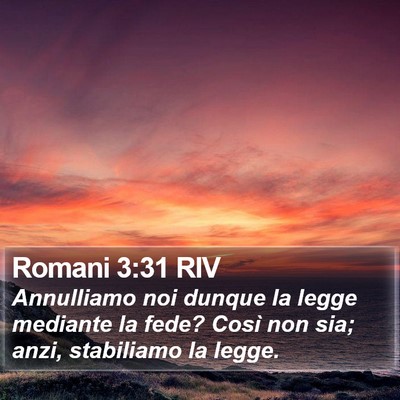 Romani 3:31 RIV Bible Verse Image