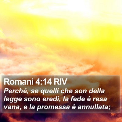 Romani 4:14 RIV Bible Verse Image