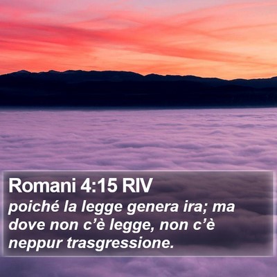 Romani 4:15 RIV Bible Verse Image