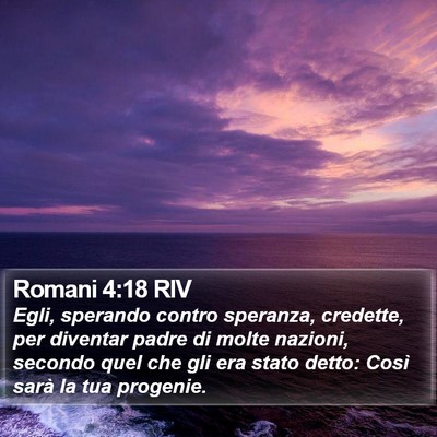 Romani 4:18 RIV Bible Verse Image