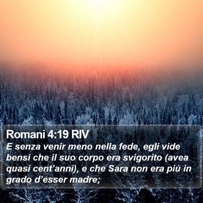 Romani 4:19 RIV Bible Verse Image