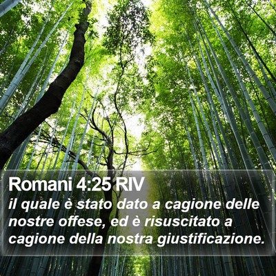 Romani 4:25 RIV Bible Verse Image