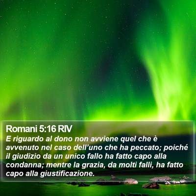 Romani 5:16 RIV Bible Verse Image