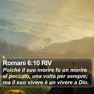 Romani 6:10 RIV Bible Verse Image