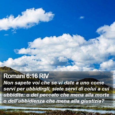 Romani 6:16 RIV Bible Verse Image