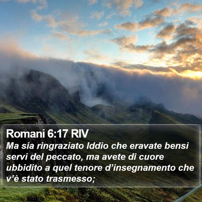 Romani 6:17 RIV Bible Verse Image
