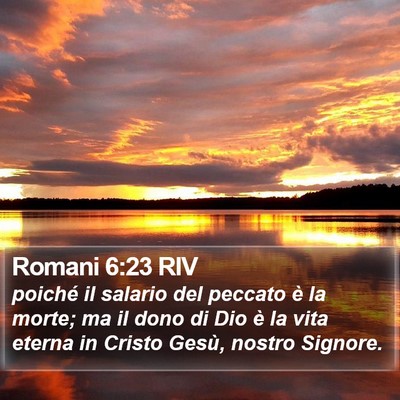 Romani 6:23 RIV Bible Verse Image