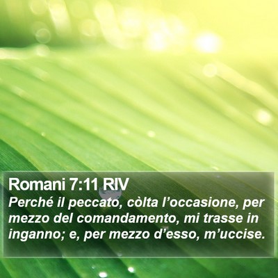 Romani 7:11 RIV Bible Verse Image