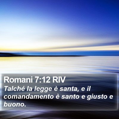 Romani 7:12 RIV Bible Verse Image
