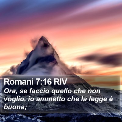 Romani 7:16 RIV Bible Verse Image