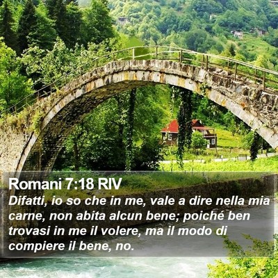Romani 7:18 RIV Bible Verse Image