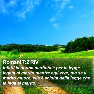 Romani 7:2 RIV Bible Verse Image