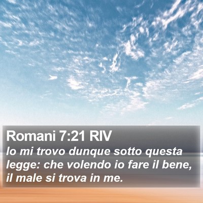 Romani 7:21 RIV Bible Verse Image