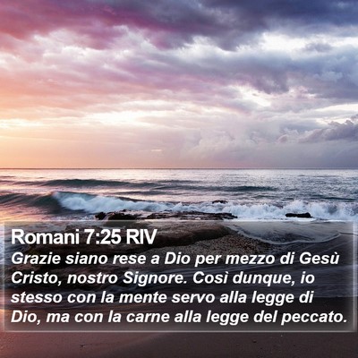 Romani 7:25 RIV Bible Verse Image
