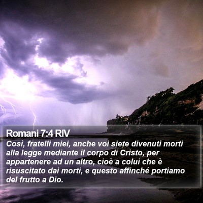 Romani 7:4 RIV Bible Verse Image