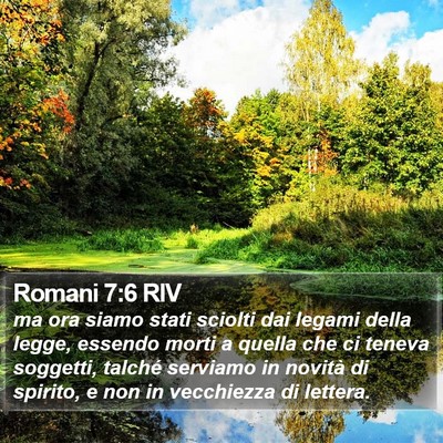 Romani 7:6 RIV Bible Verse Image