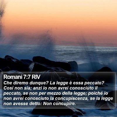 Romani 7:7 RIV Bible Verse Image