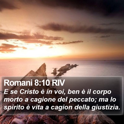 Romani 8:10 RIV Bible Verse Image
