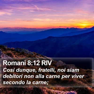 Romani 8:12 RIV Bible Verse Image
