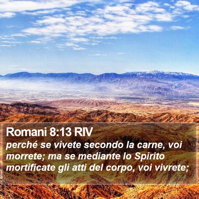 Romani 8:13 RIV Bible Verse Image